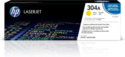 HP 304A (CC532A) Yellow Genuine OEM Toner Cartridge – 2,800 pages
