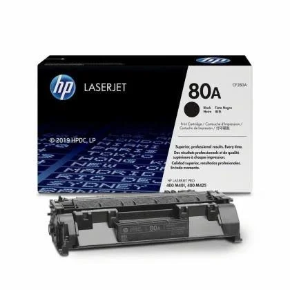HP 80A (CF280A) Black Genuine OEM Toner Cartridge – 2,700 pages