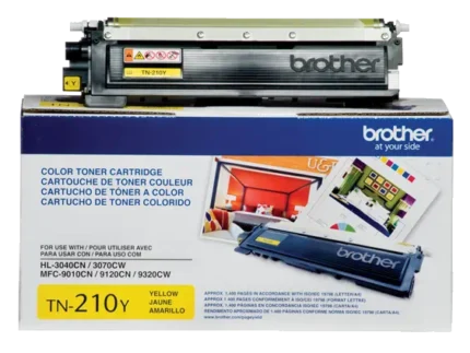 Brother TN210Y Yellow Genuine OEM Toner Cartridge - 1,400 pages