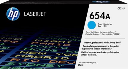 HP 654A (CF331A) Cyan Genuine OEM Toner Cartridge – 15,000 pages