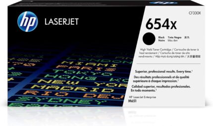 HP 654X (CF330X) Black Genuine OEM Toner Cartridge – 20,500 pages
